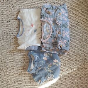 Floral Blue 3T Pj Set